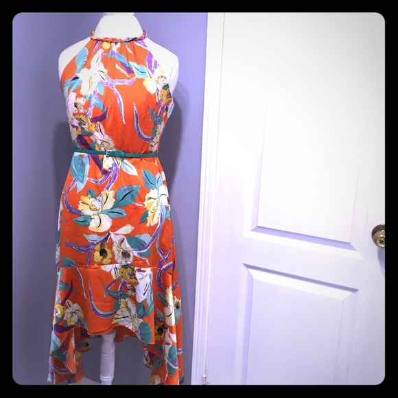 Floral Braided Halter Dress - Picture 1 of 5